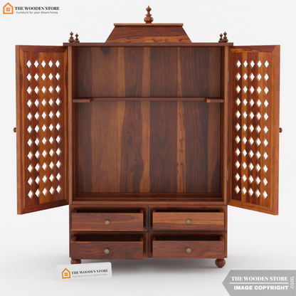 Atharva Home Temple (Honey Finish)