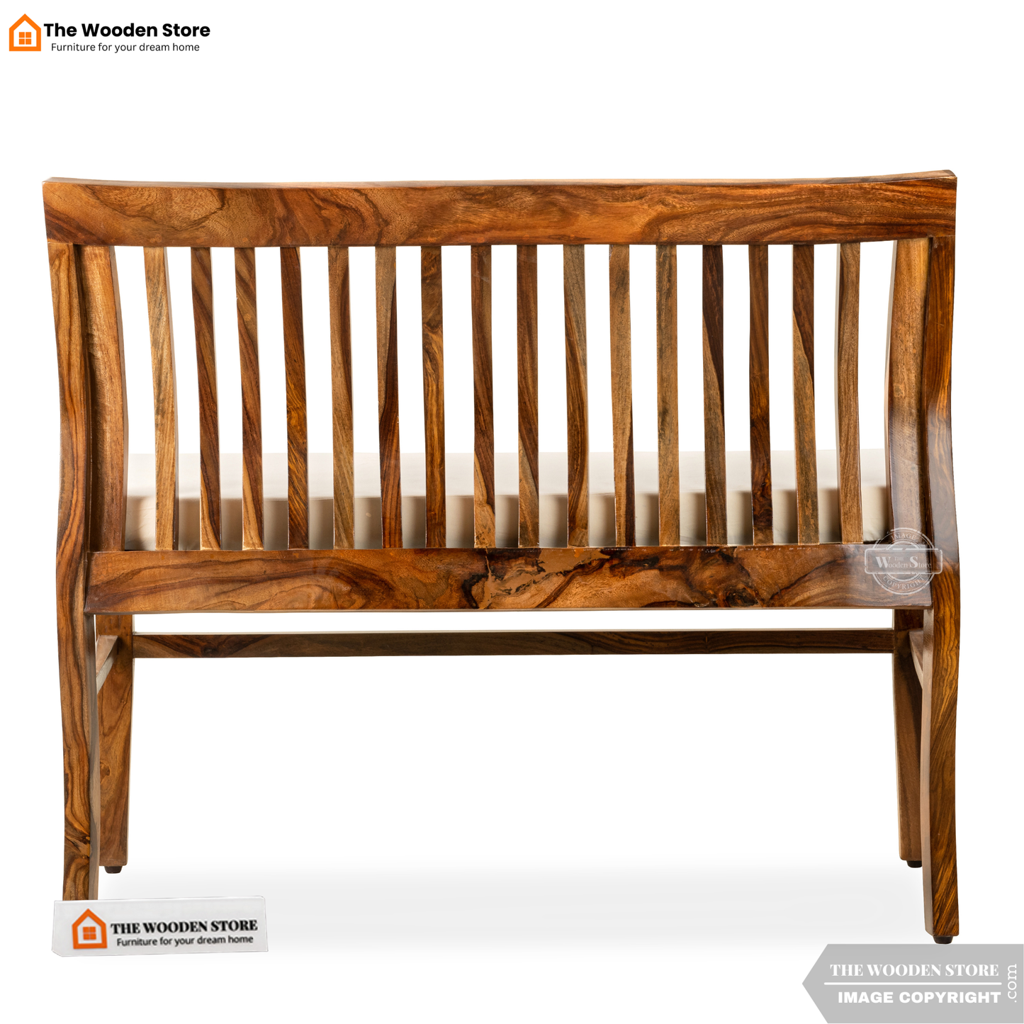Ace Bench With Back Rest (Teak Finish)