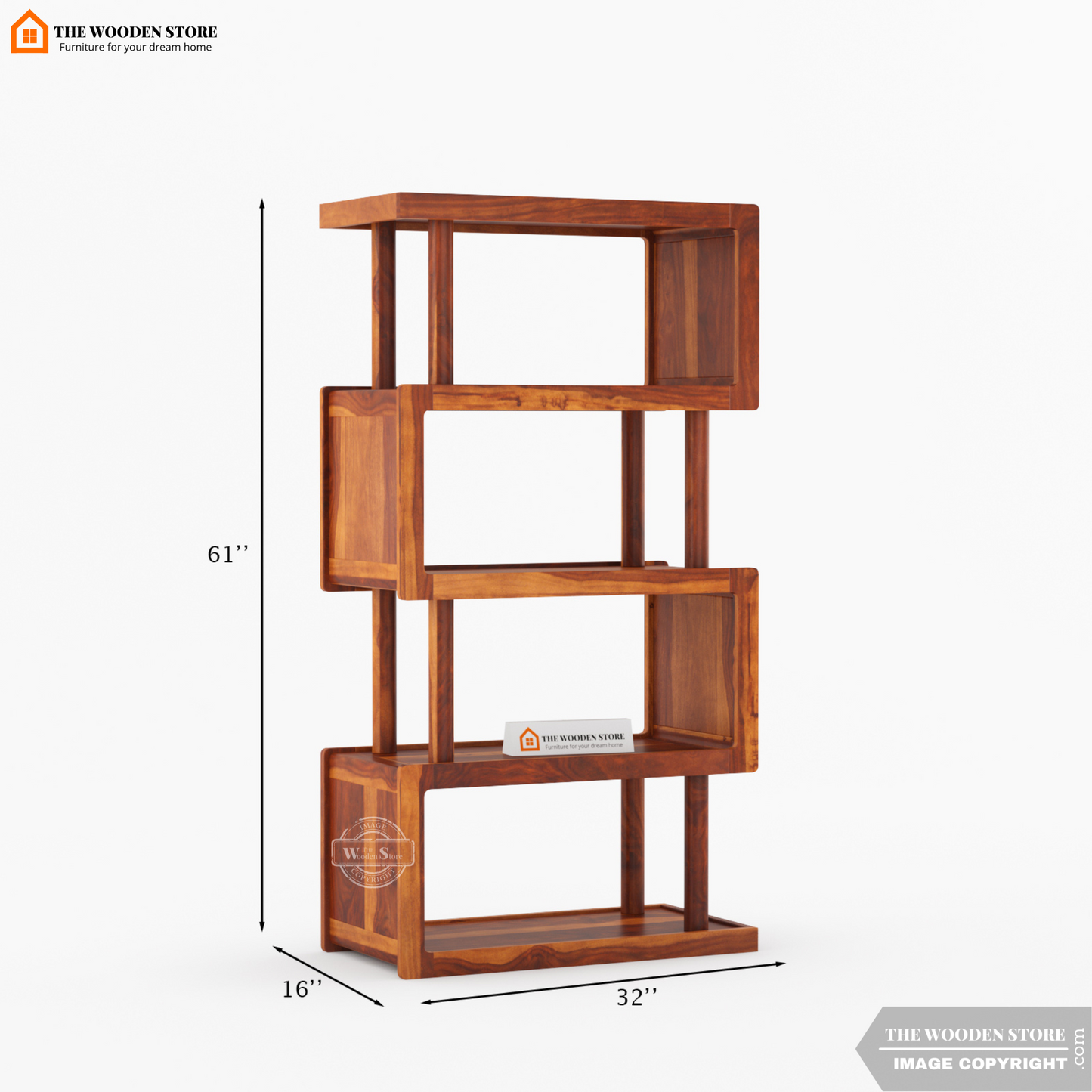 Akazie Bookshelf (Honey Finish)