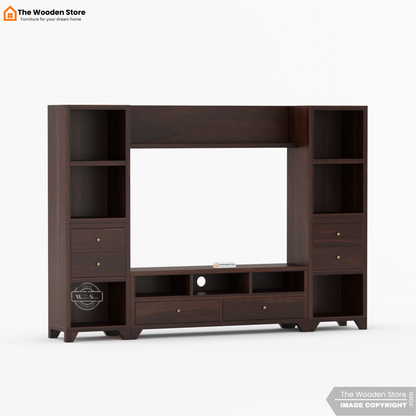 Darcy Sheesham Wood Tv Entertainment Unit (Walnut Finish)