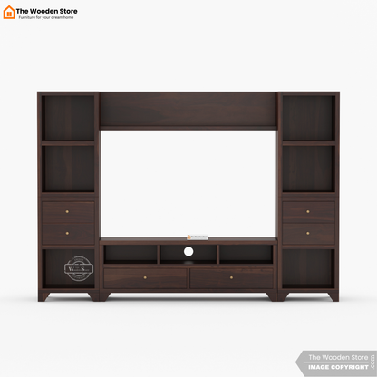 Darcy Sheesham Wood Tv Entertainment Unit (Walnut Finish)