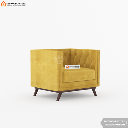 Cologne 3+1+1 Fabric Sofa Set (Orange Gold)