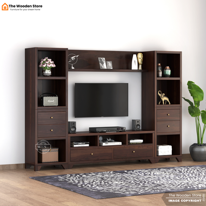 Darcy Sheesham Wood Tv Entertainment Unit (Walnut Finish)