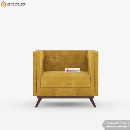 Cologne 3+1+1 Fabric Sofa Set (Orange Gold)