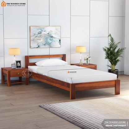 Romney Single Bed Without Storage ( Honey Finish )