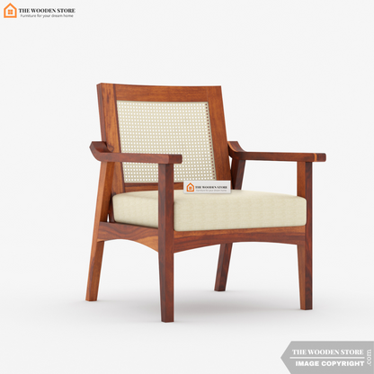 Dzire Cane Arm Chair (Honey Finish)