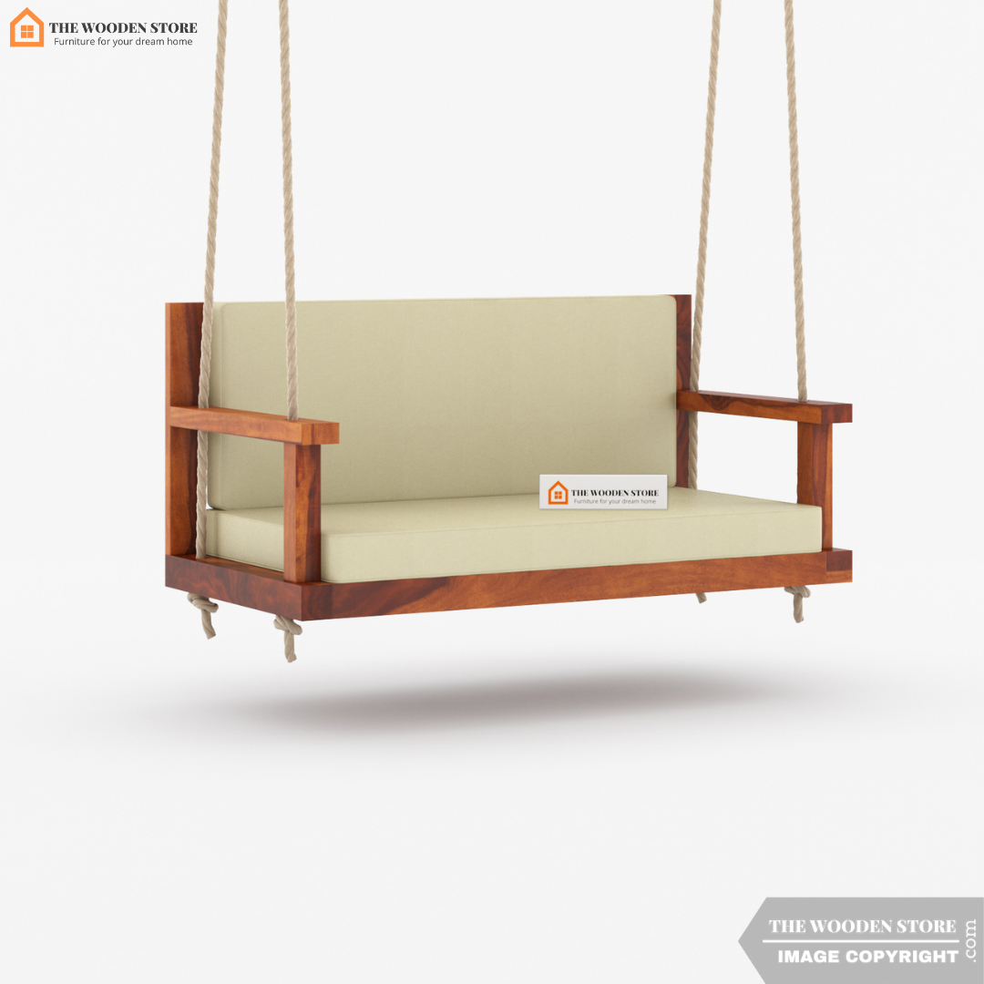 Elias Wooden Swing Chair (Honey Finish)