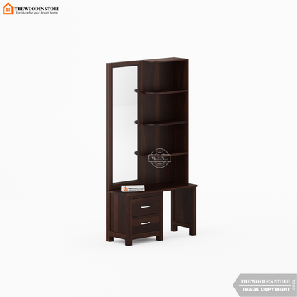 Jimmy Dressing Table With Stool (Walnut Finish)