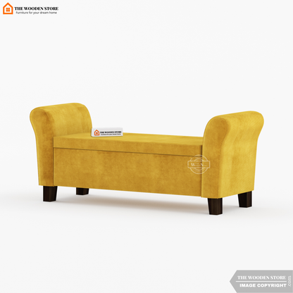 Kaysen Bench With Storage (Orange Gold)