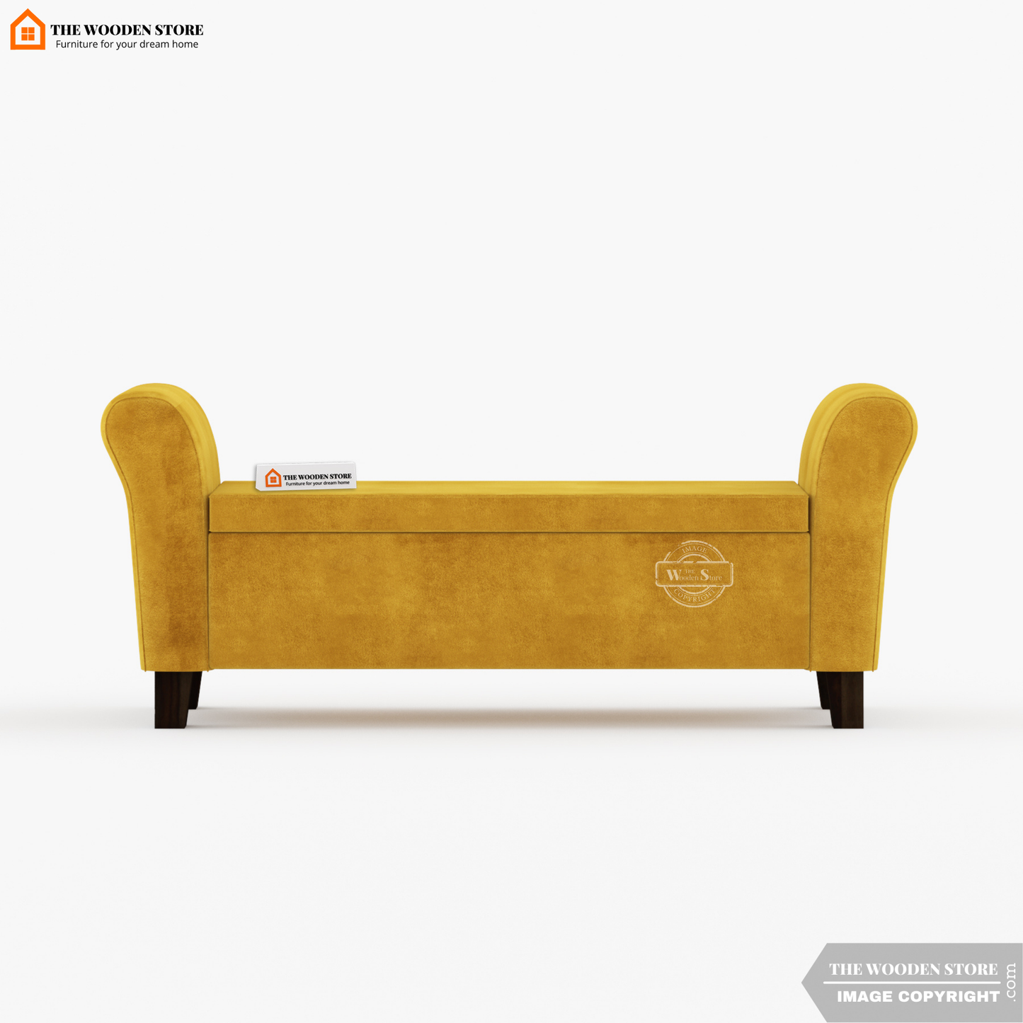 Kaysen Bench With Storage (Orange Gold)