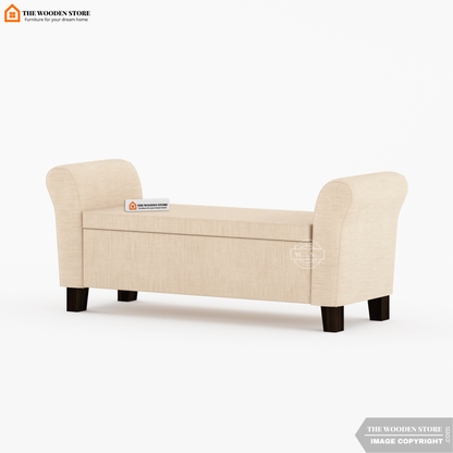 Kaysen Bench With Storage (Soft Vanilla)