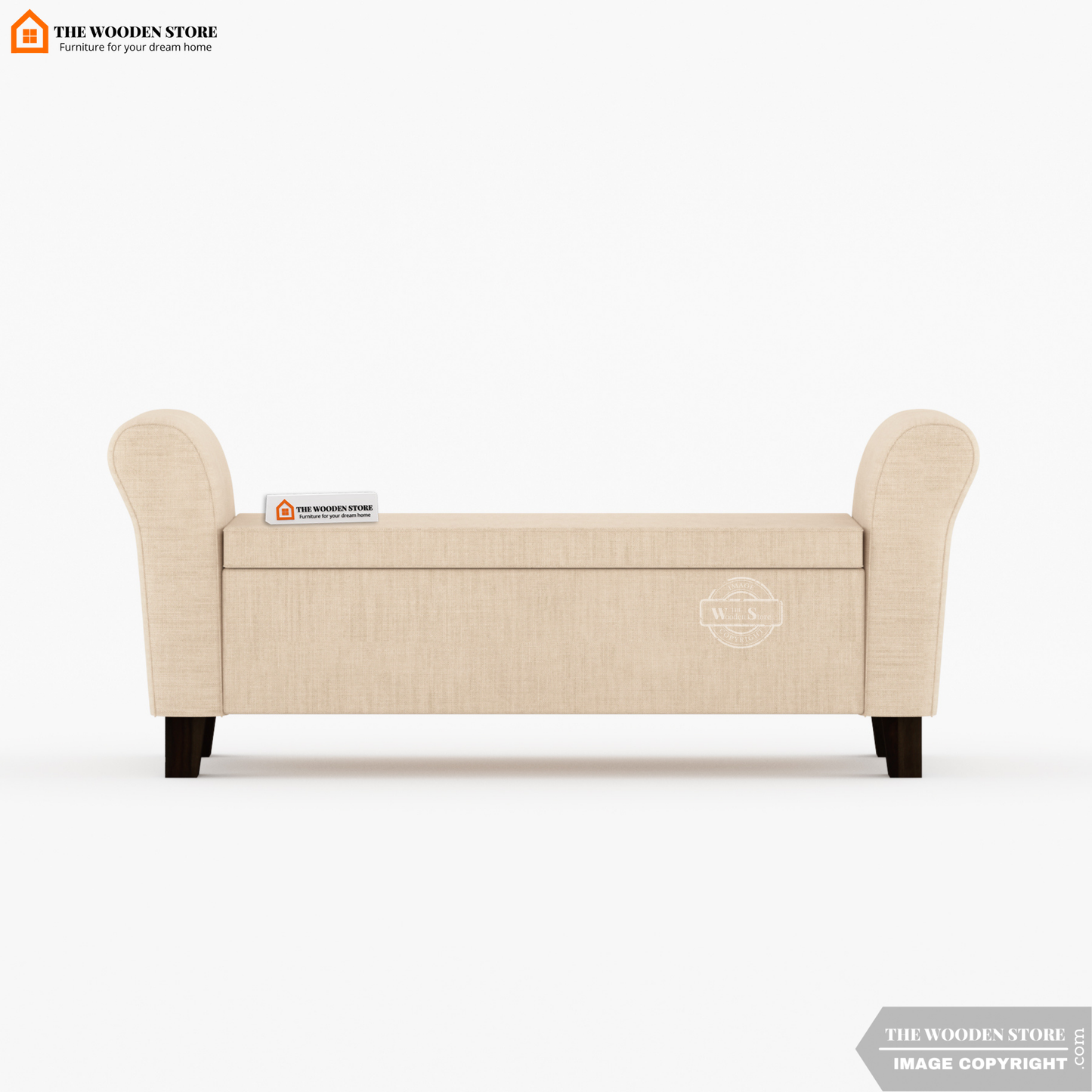 Kaysen Bench With Storage (Soft Vanilla)