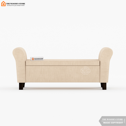 Kaysen Bench With Storage (Soft Vanilla)