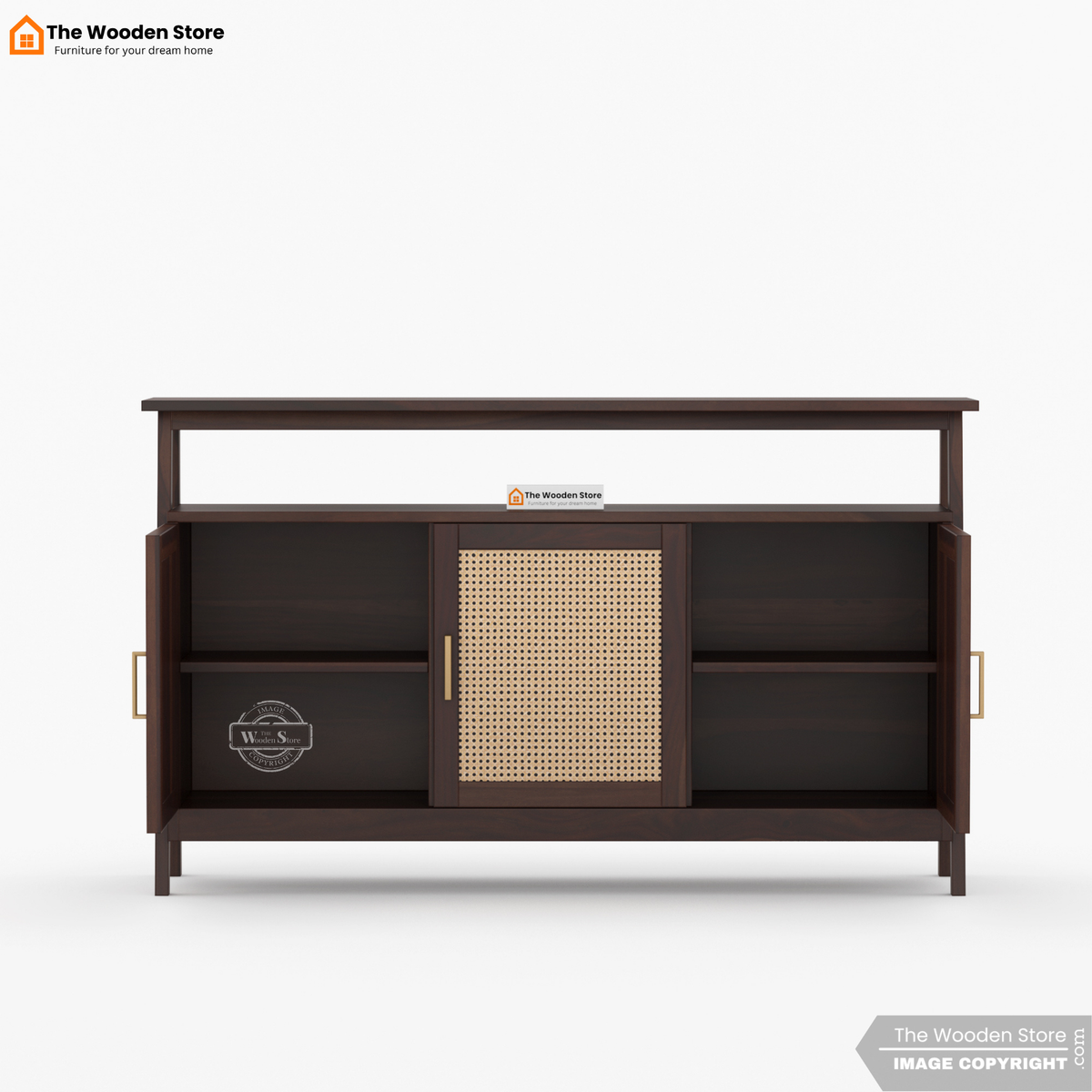 Genie Console Table (Walnut Finish)