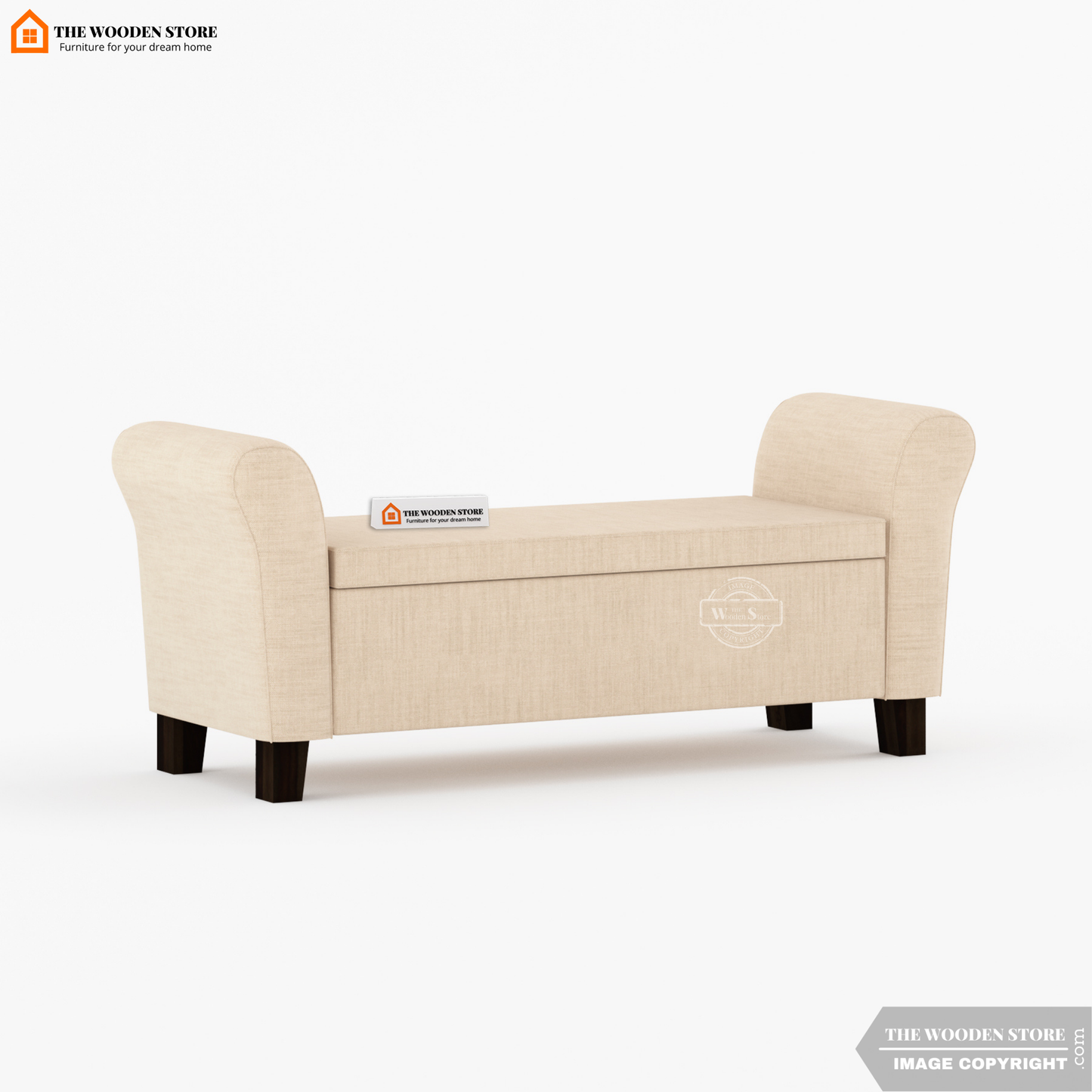 Kaysen Bench With Storage (Soft Vanilla)