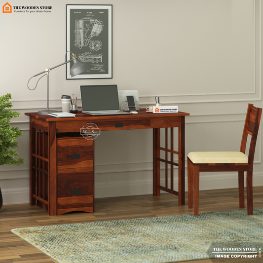 Aspire Study Table (Honey Finish)