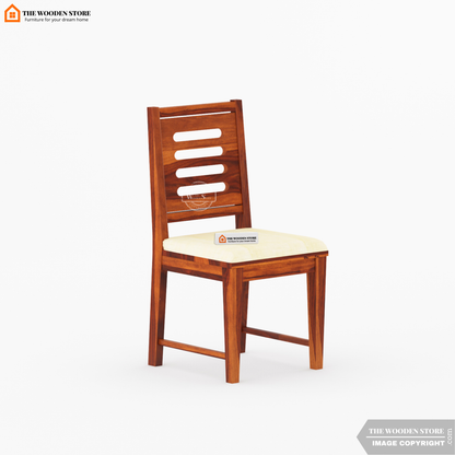 Bob Dining Chair With Fabric - Set of 2 (Honey Finish)