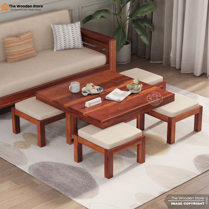 Neso Coffee Table Set (Honey Finish)