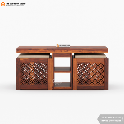 Daffy Coffee Table Set (Honey Finish)