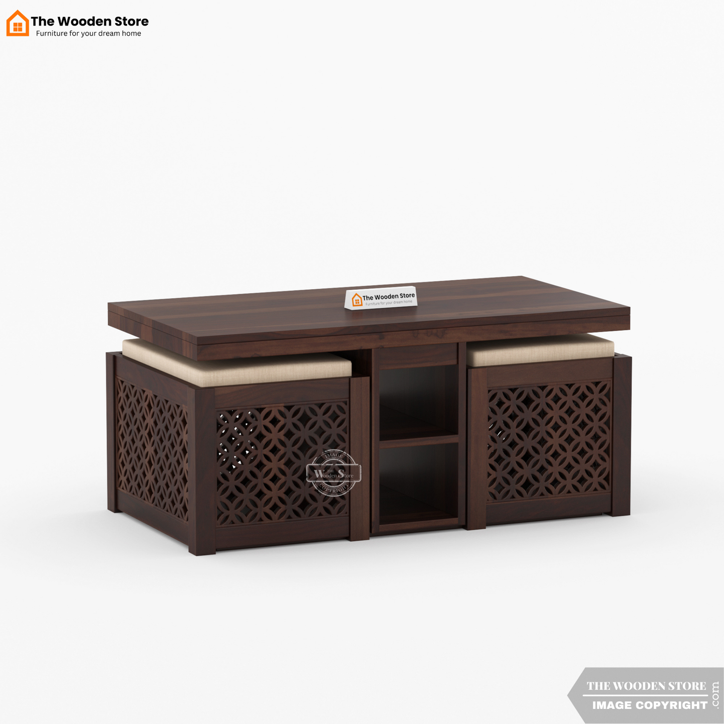Daffy Coffee Table Set (Walnut Finish)