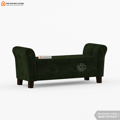 Kaysen Bench With Storage (Olive Green)