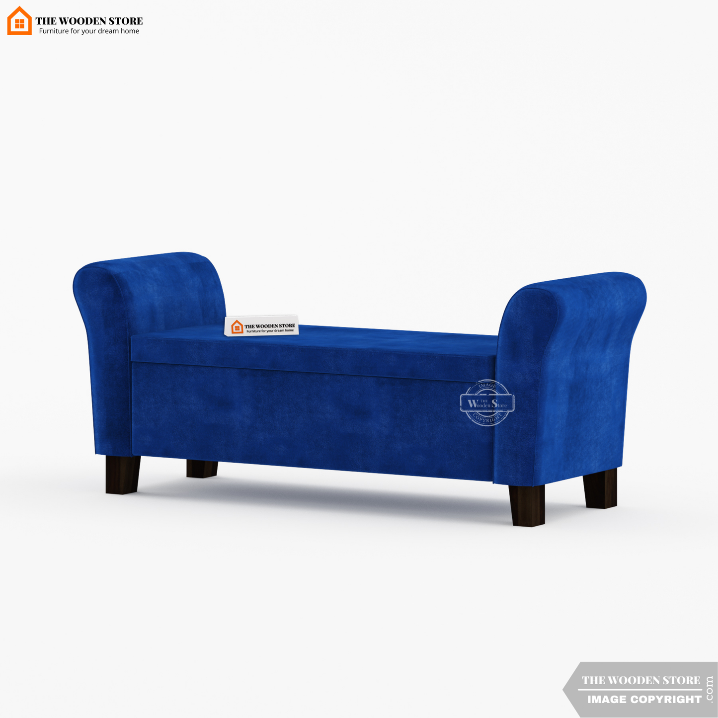 Kaysen Bench With Storage (Marine Blue)