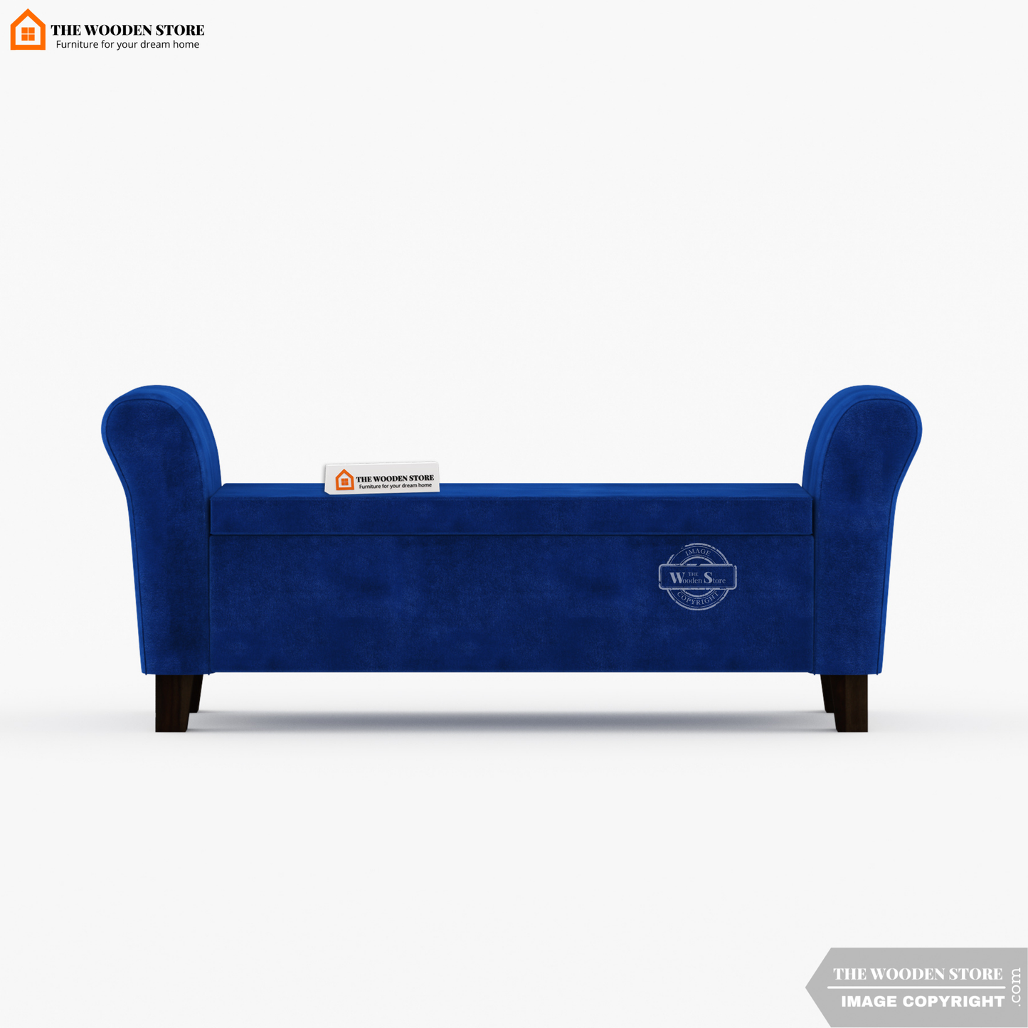 Kaysen Bench With Storage (Marine Blue)