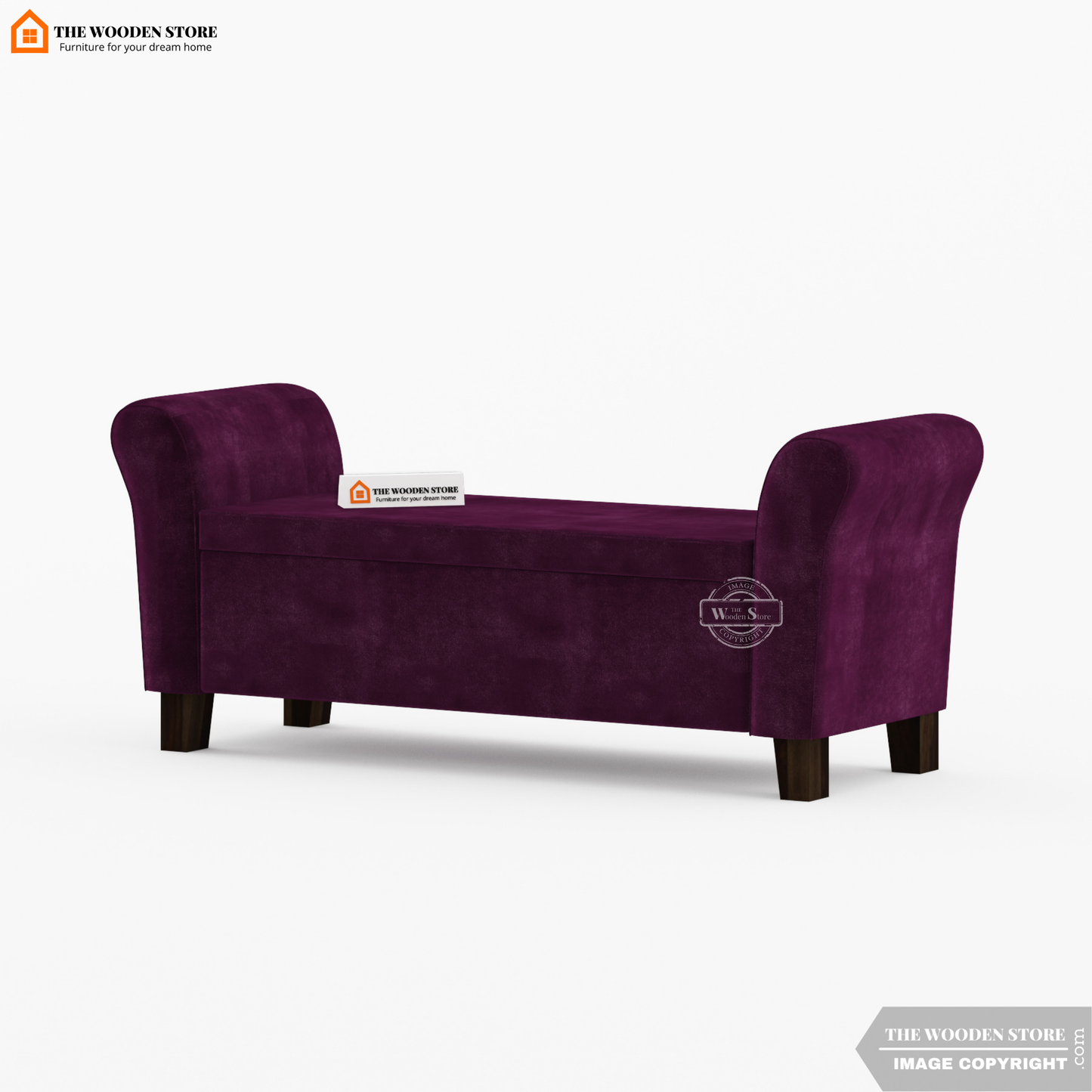 Kaysen Bench With Storage (Wine Berry)