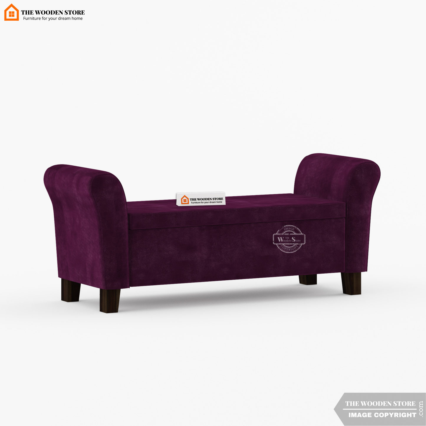 Kaysen Bench With Storage (Wine Berry)