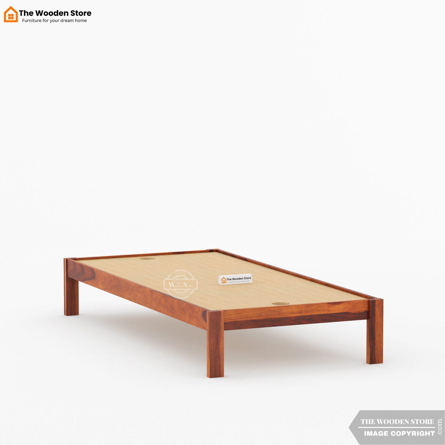 Orwin Single Bed Without Storage (Honey Finish)
