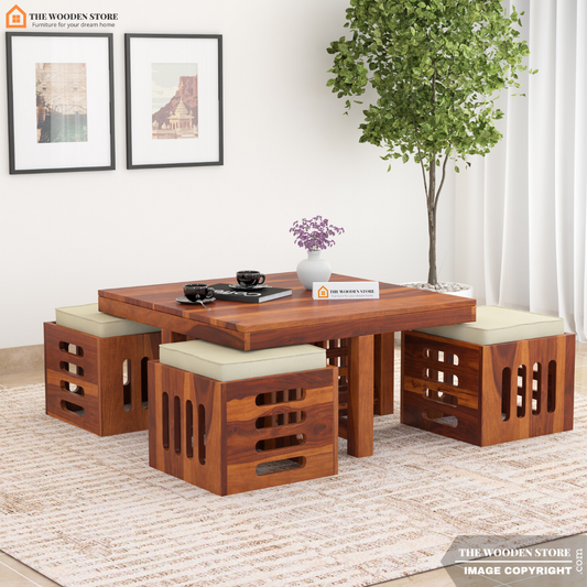 Bob Coffee Table Set (Honey Finish)