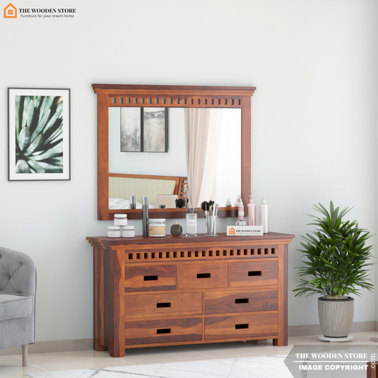 Donald Dresser with Storage (Honey Finish)