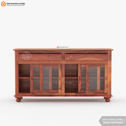 Carville Kitchen Cabinet (Honey Finish)