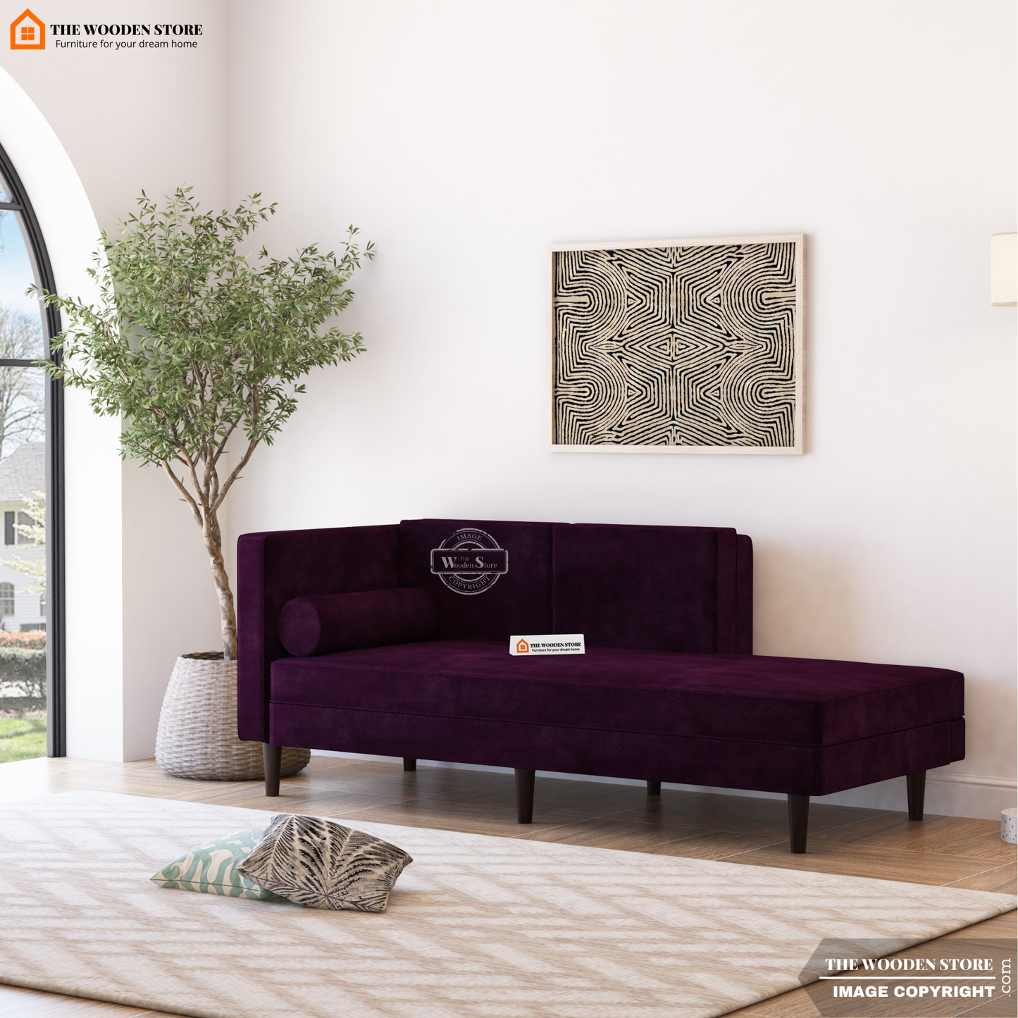 Samson Chaise Lounge (Wine Berry)