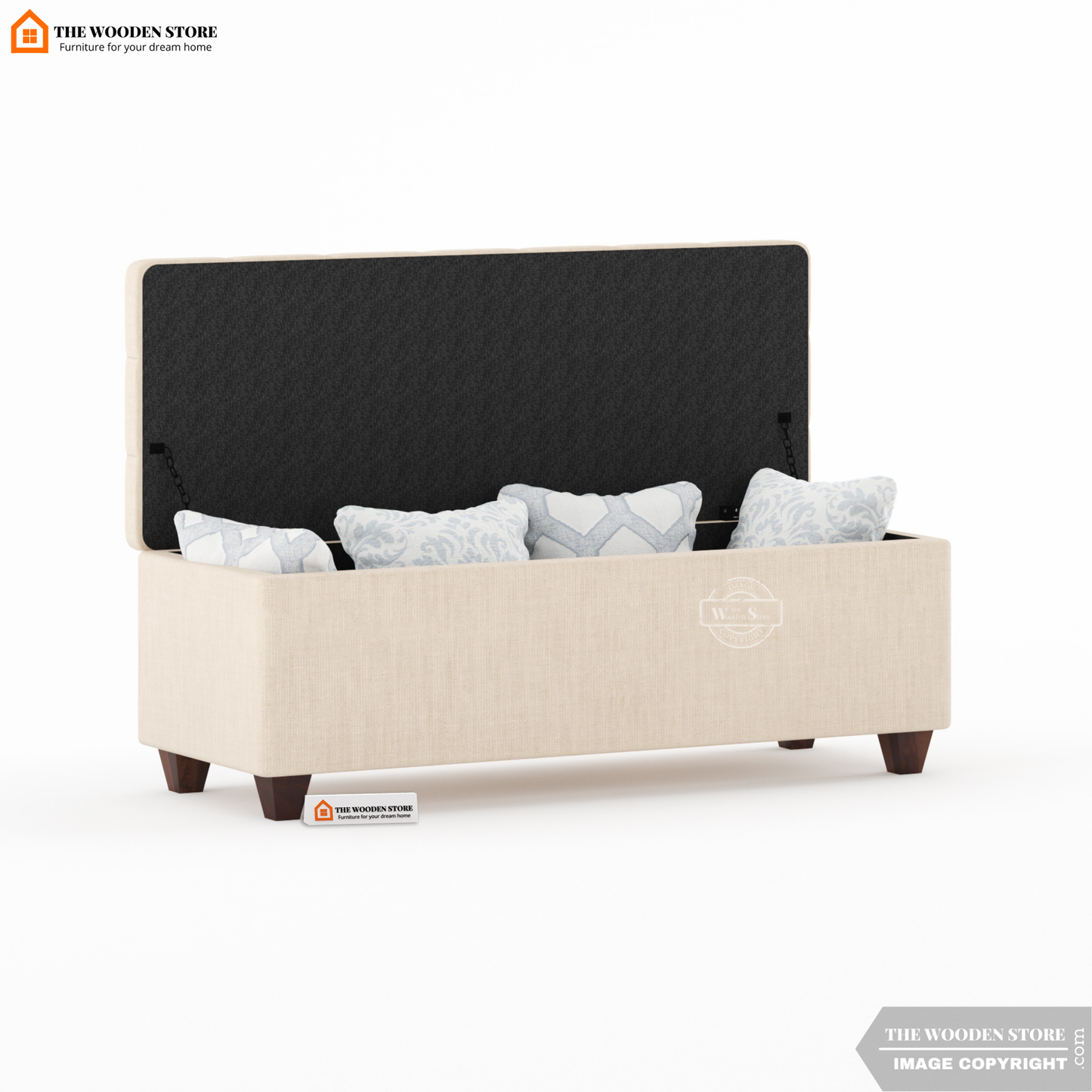 Gayle Bench With Storage (Soft Vanilla)