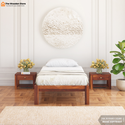 Orwin Single Bed Without Storage (Honey Finish)