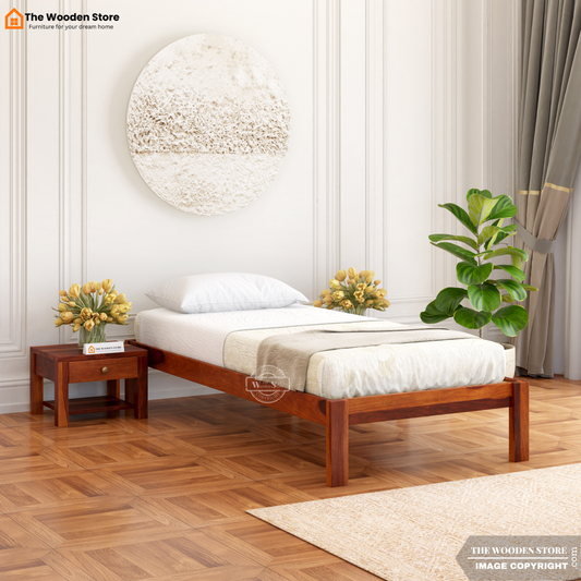 Orwin Single Bed Without Storage (Honey Finish)