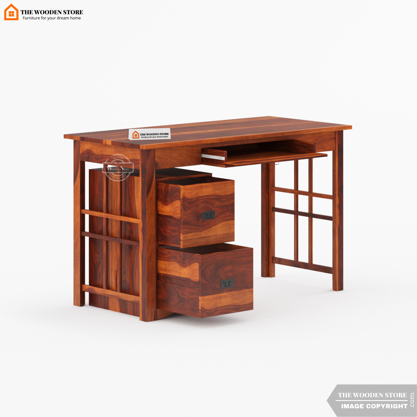 Aspire Study Table (Honey Finish)