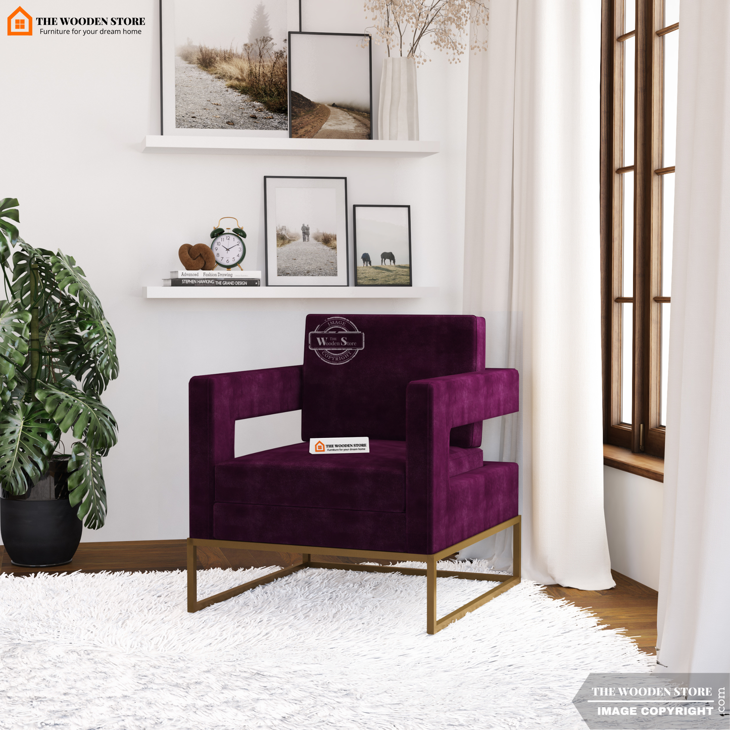 Verve Arm Chair (Wine Berry)