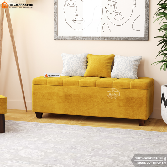 Gayle Bench With Storage (Orange Gold)