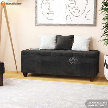 Gayle Bench With Storage (Natural Grey)