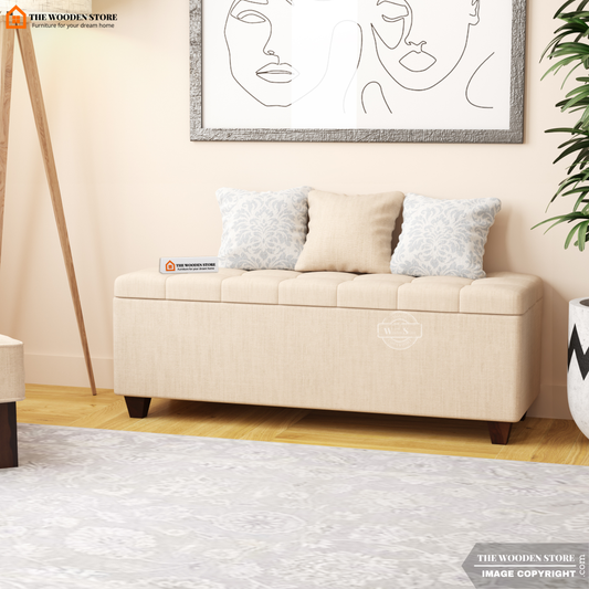 Gayle Bench With Storage (Soft Vanilla)