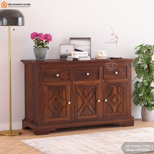 Matrix Cabinet and Sideboard (Walnut Finish)