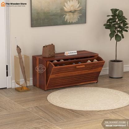 Lawson Shoe Rack (Honey Finish)