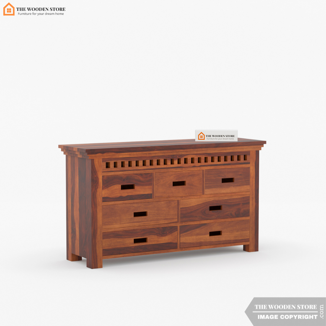 Donald Dresser with Storage (Honey Finish)