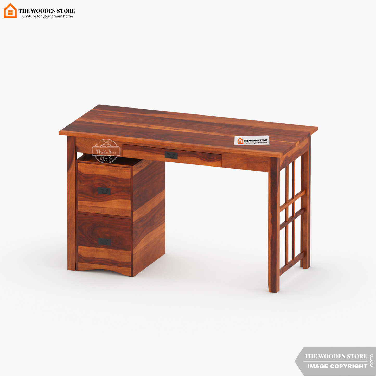 Aspire Study Table (Honey Finish)