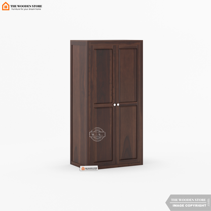 Mateo 2 Door Multi-Utility Wardrobe (Walnut Finish)