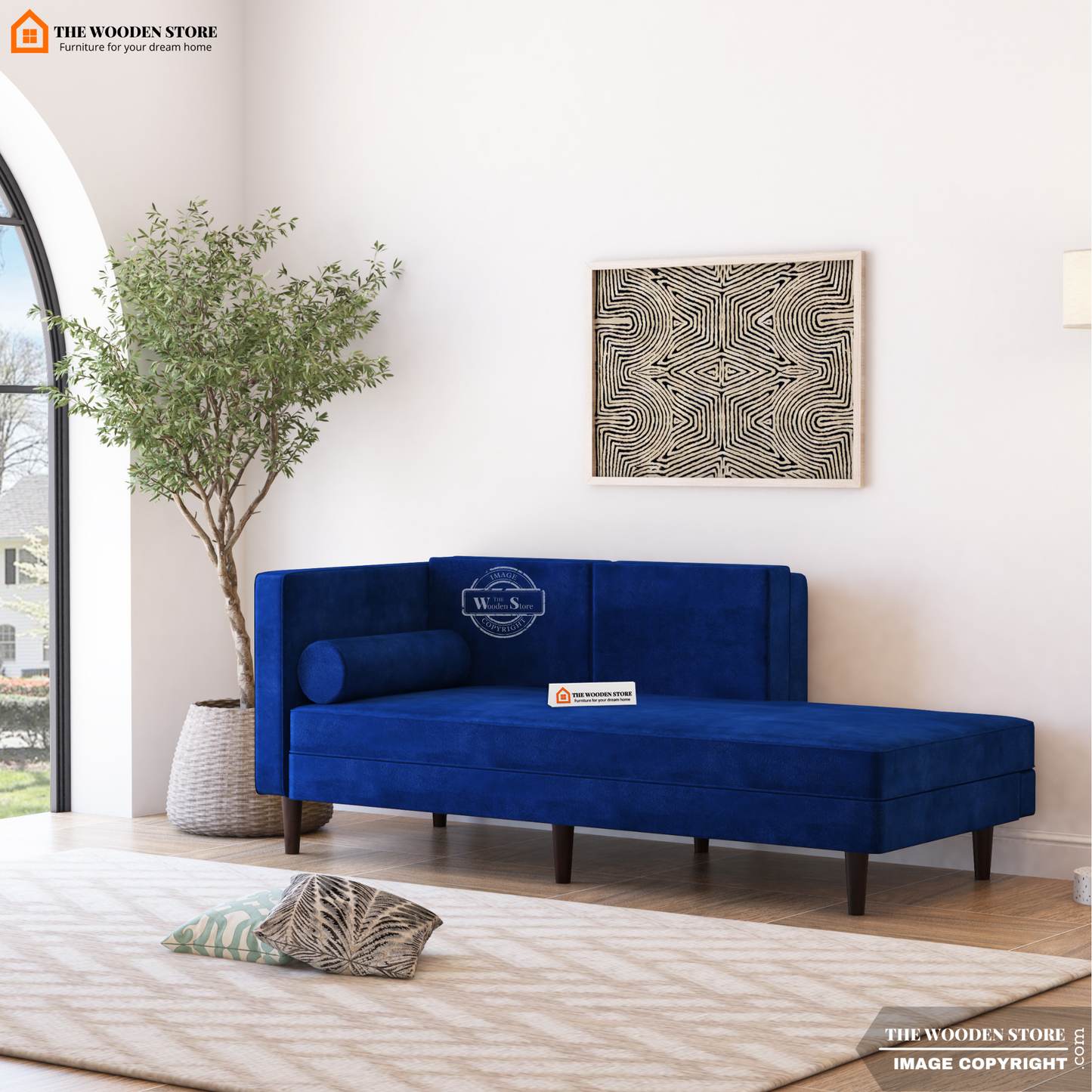 Samson Chaise Lounge (Marine Blue)