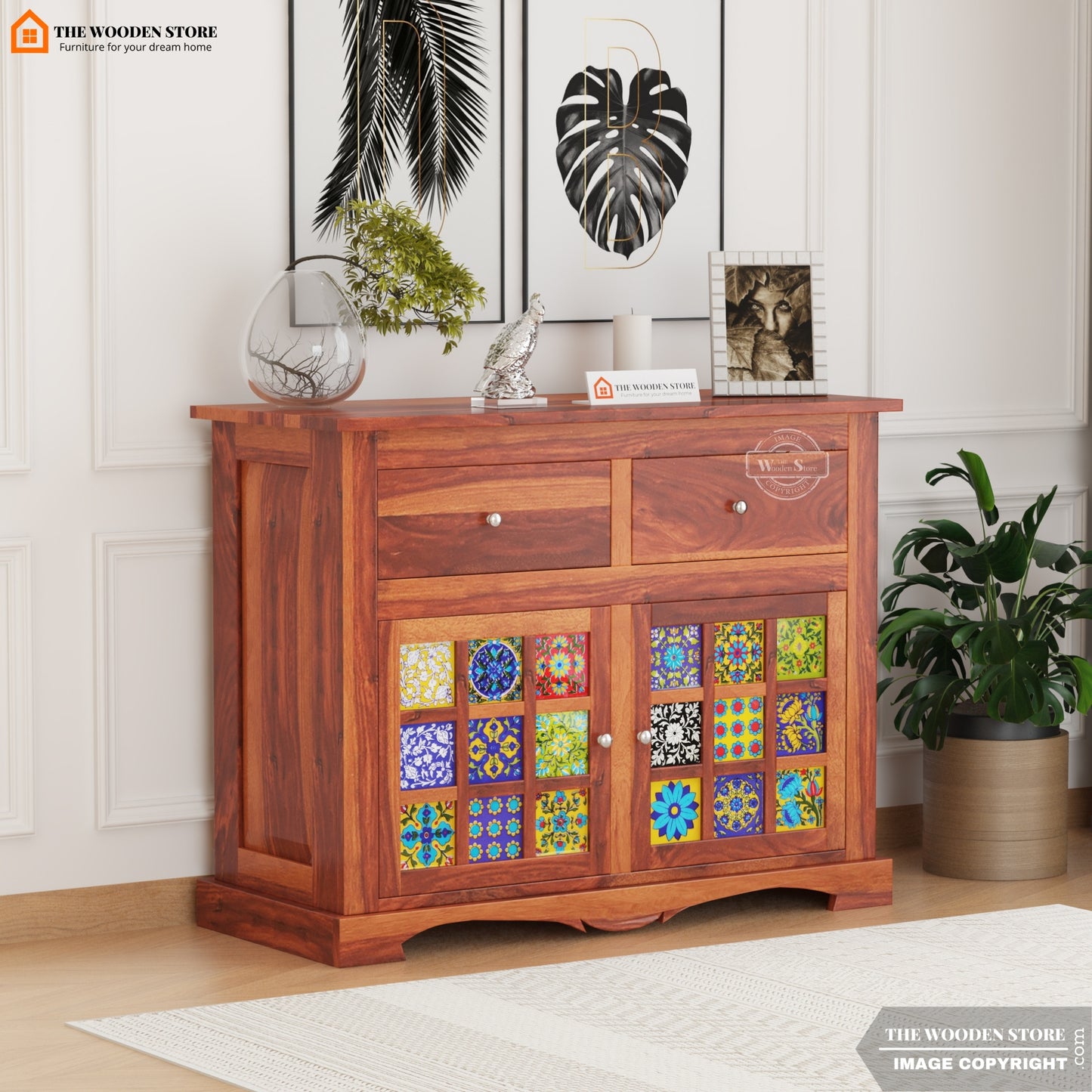 Bunny Cabinet and Sideboard (Honey Finish)