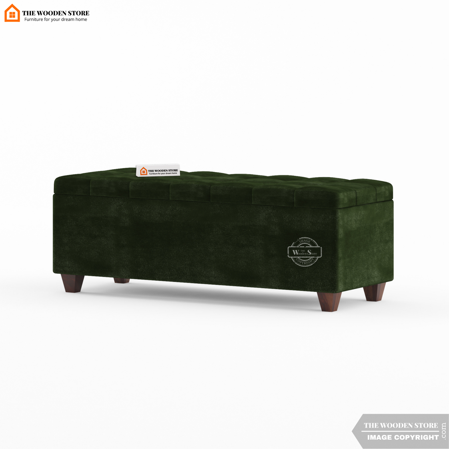 Gayle Bench With Storage (Olive Green)